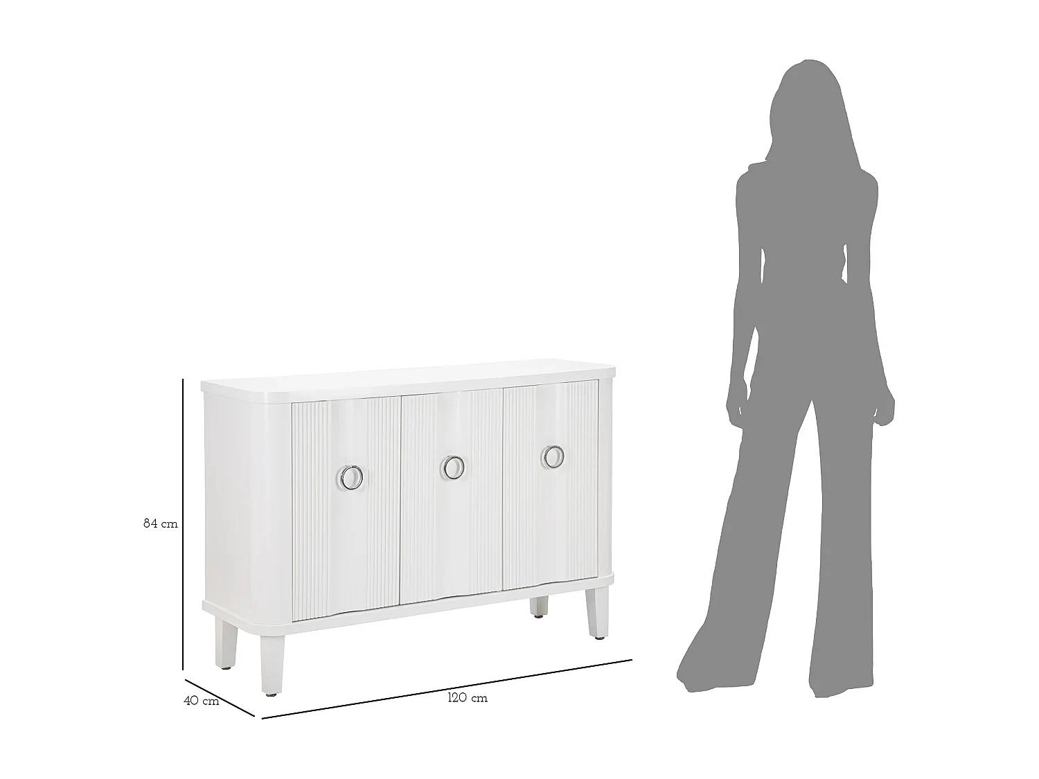 MOBIELE GLANS CM 120X40X84