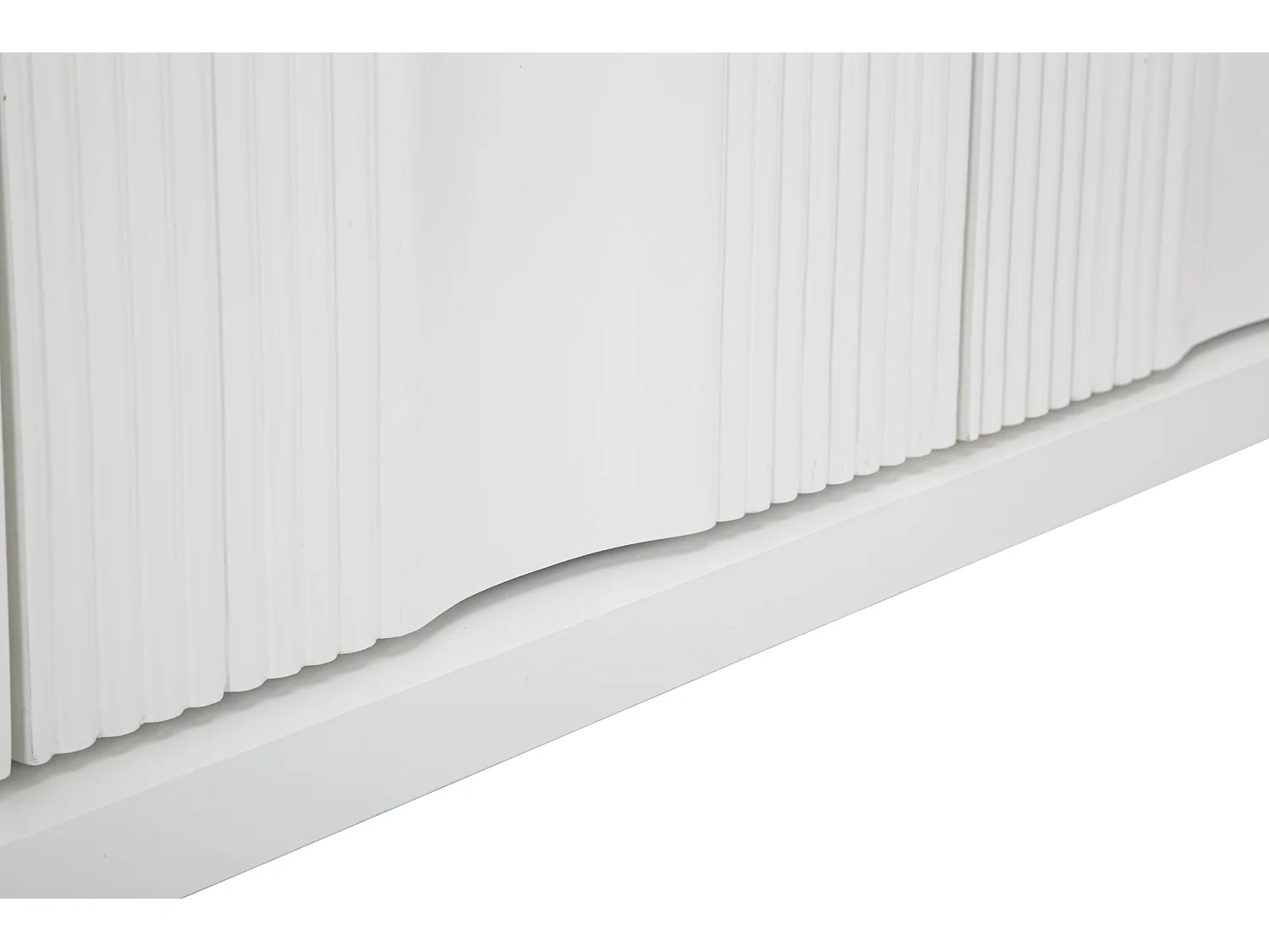 Armário branco em madeira de pinho com 3 portas 120x40x84 cm, design minimalista com puxadores de metal prateado