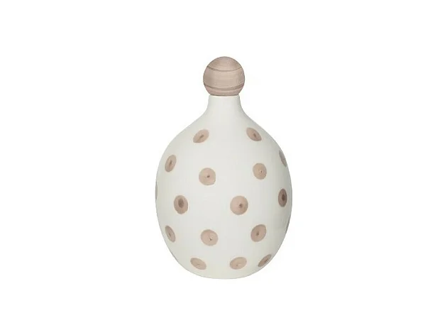 Lido - Keramikflasche mit Zafferano-Sand-Polka-Punkten