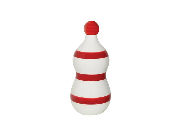 Lido Bouteille en céramique bandes rouge Zafferano