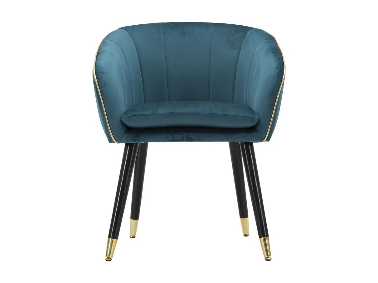 Fauteuil Design en Tissu "Paris" 78cm Bleu