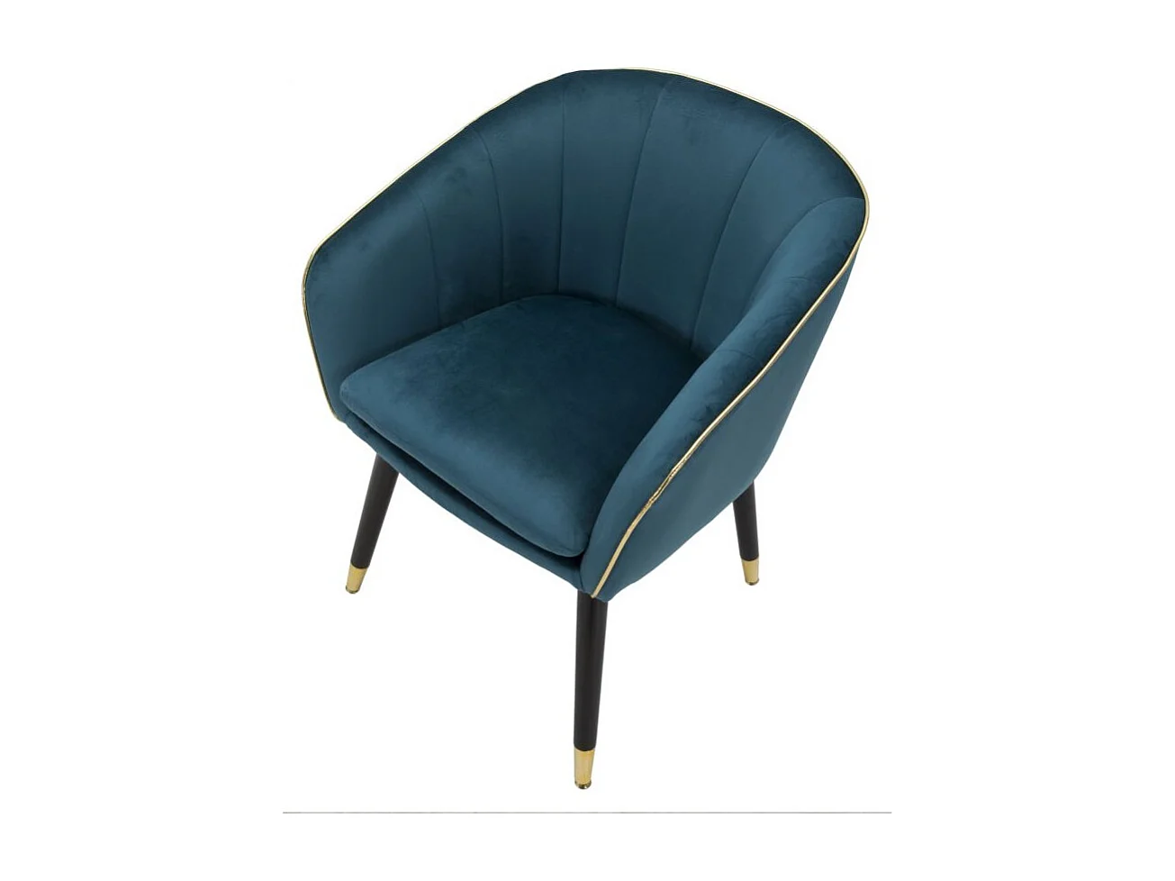 Fauteuil Design en Tissu "Paris" 78cm Bleu