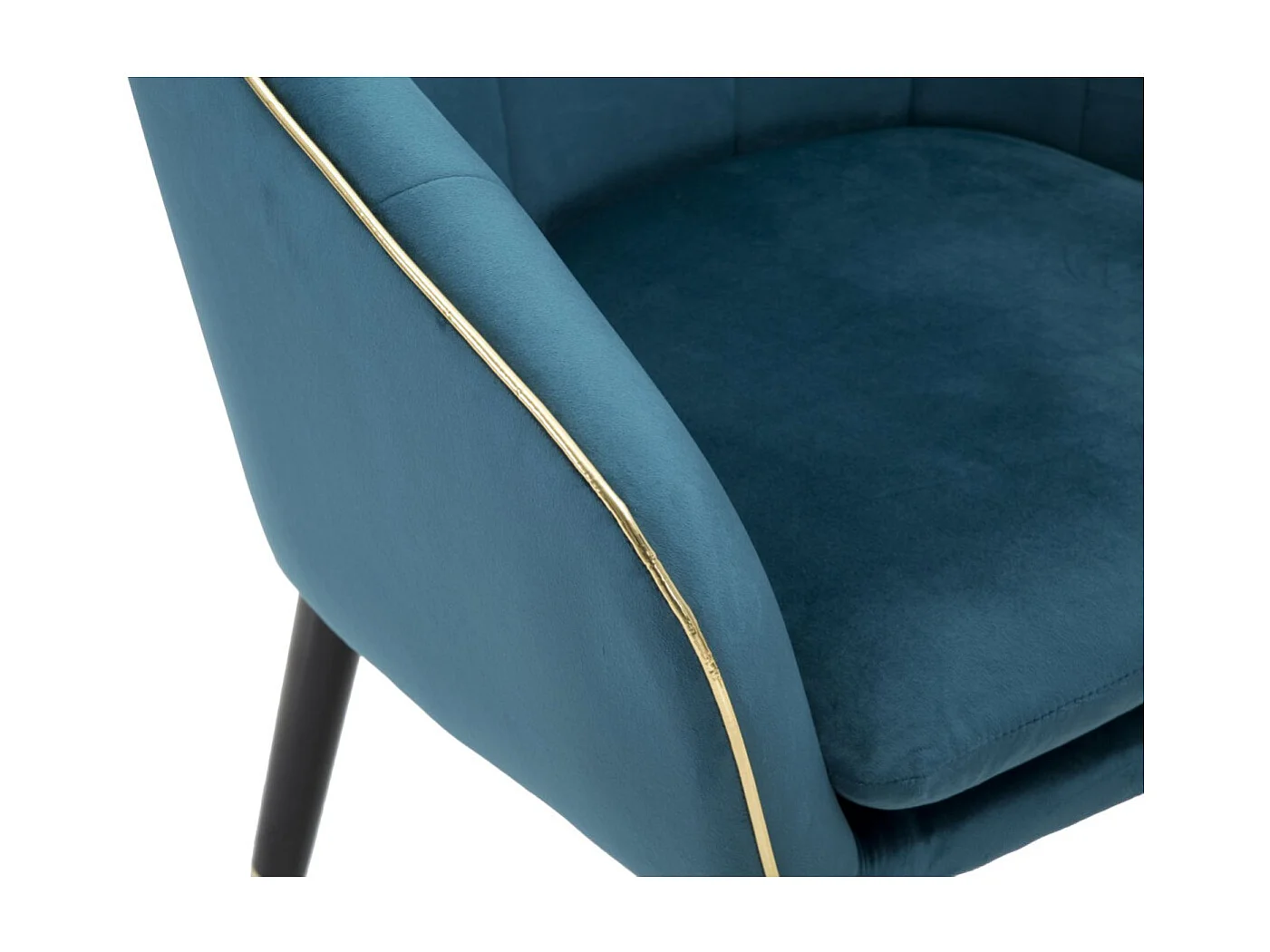 Fauteuil Design en Tissu "Paris" 78cm Bleu