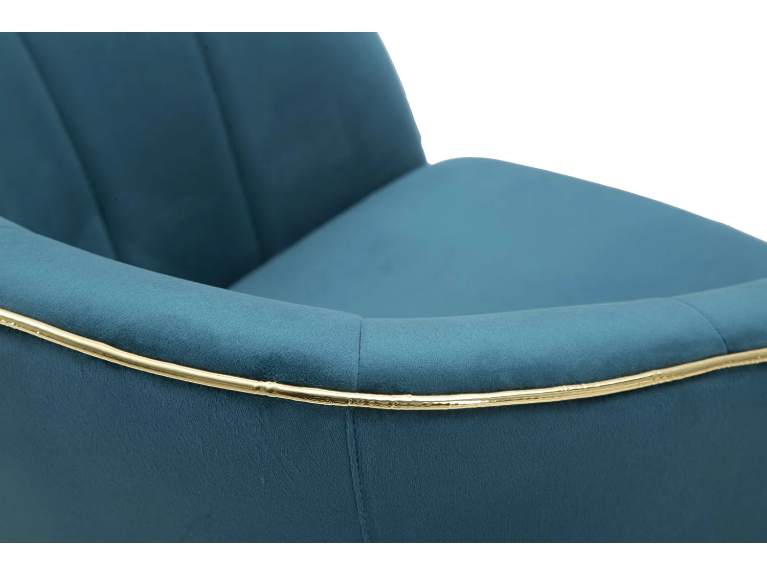Fauteuil Design en Tissu "Paris" 78cm Bleu