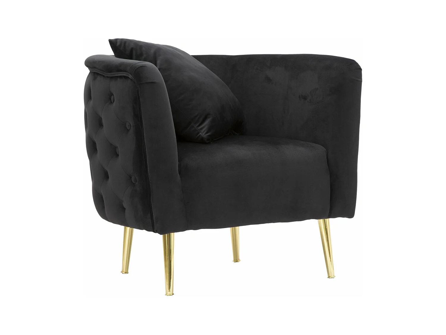 BOEKAREST Fauteuil ZWARTCM 76X74X71