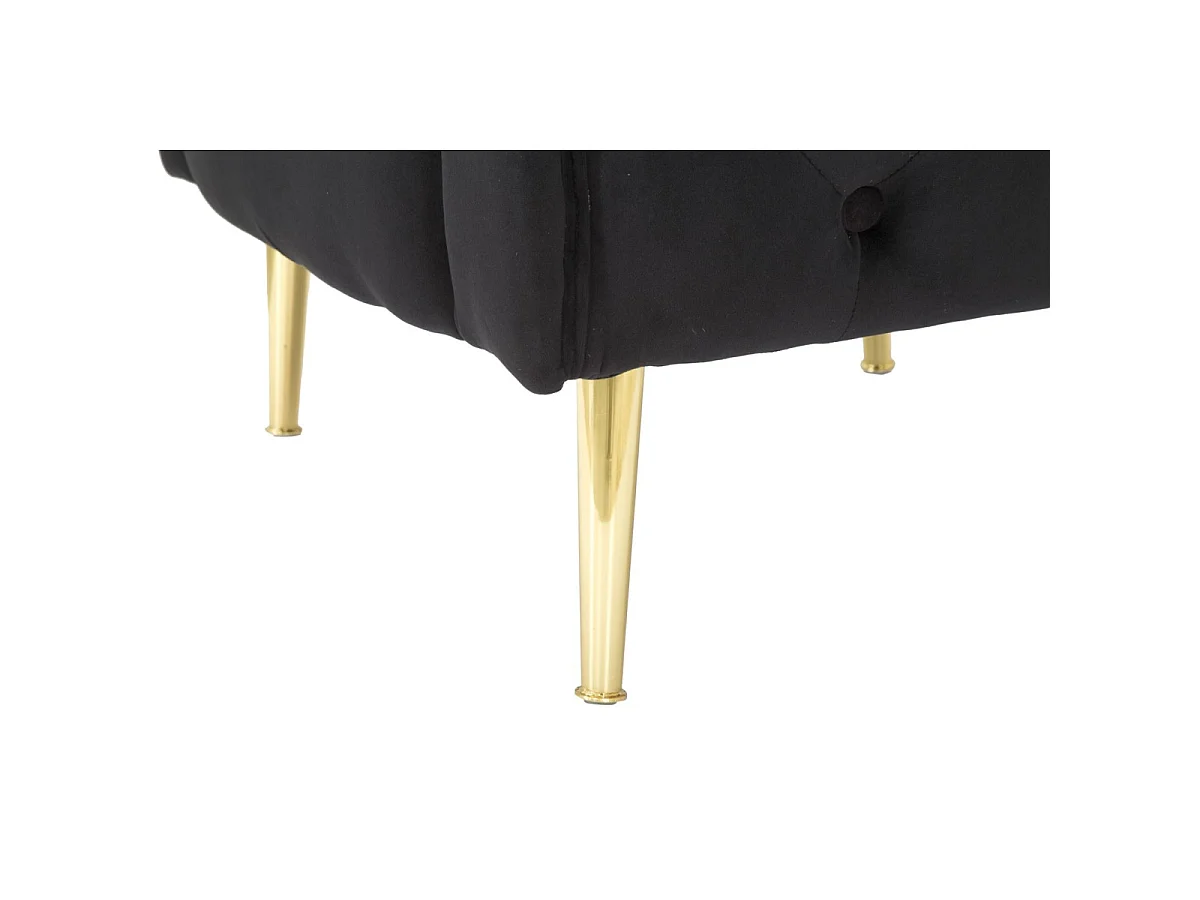 Fauteuil en Velours "Bucarest" 76cm Noir