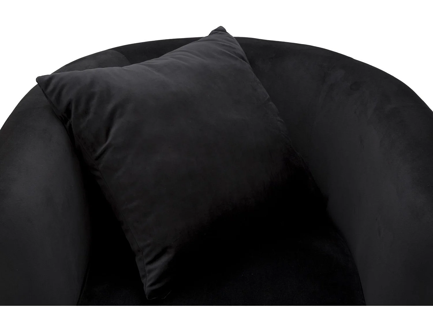 Fauteuil en Velours "Bucarest" 76cm Noir