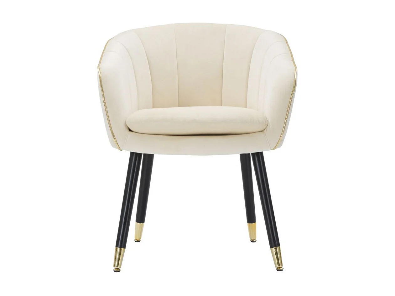 Fauteuil Design en Tissu "Paris" 78cm Crème