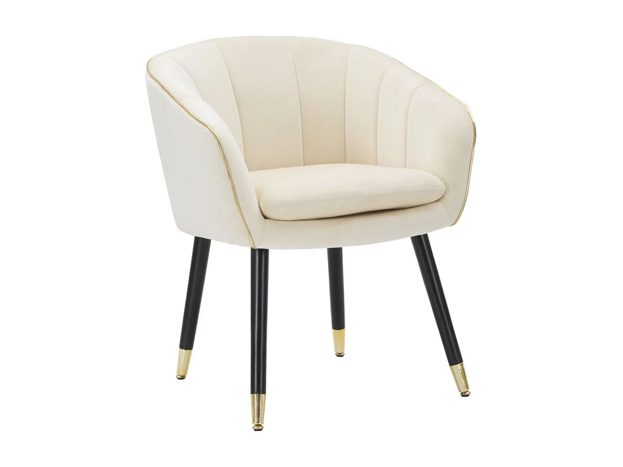 Fotel Paris Kremowy/Złoty Cm 62X58X78