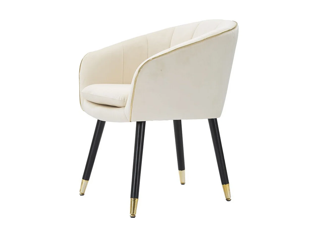 Fotel Paris Kremowy/Złoty Cm 62X58X78