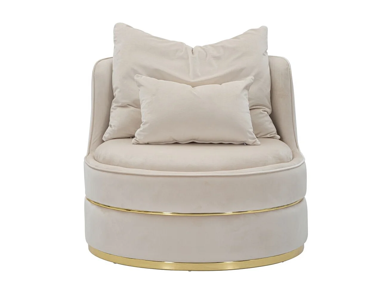 POLTRONA PARIS SPACE CREME/OURO CM Ø 84X72