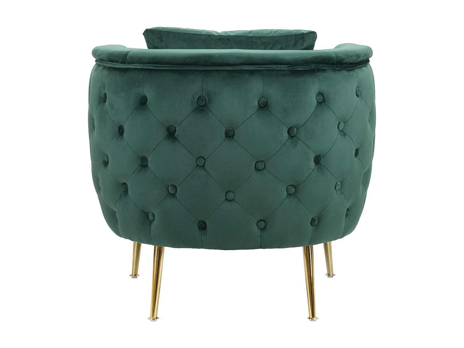 Fauteuil en Velours "Bucarest" 76cm Vert