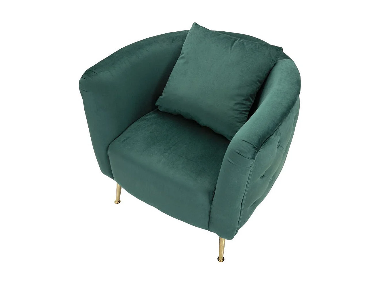 Fauteuil en Velours "Bucarest" 76cm Vert