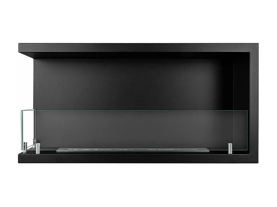 Cheminée bioéthanol encastrable d'angle biocheminée 90x45 SUTRI 90 SX