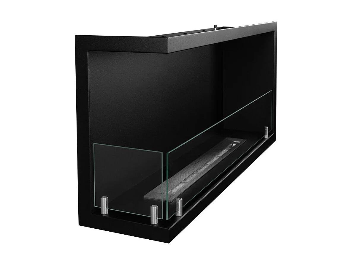 Inbouwbio-ethanolhaard hoekbiohaard 90x45 SUTRI 90 SX