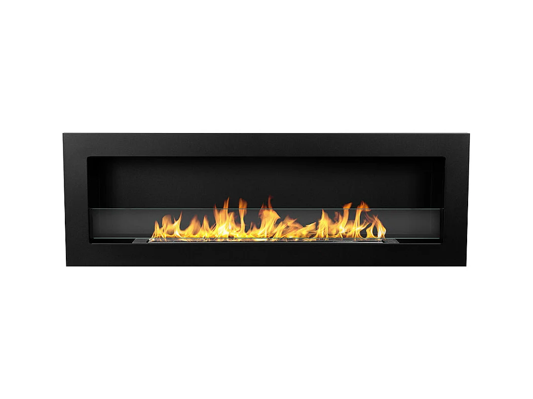 Eingebauter Bioethanol-Wandkamin 120x40 LIVORNO 120 Schwarz
