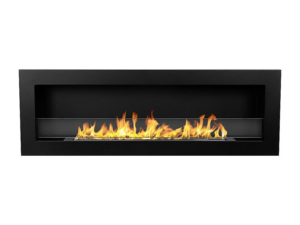 Cheminée bioéthanol murale encastrable 120x40 LIVORNO 120 Noir