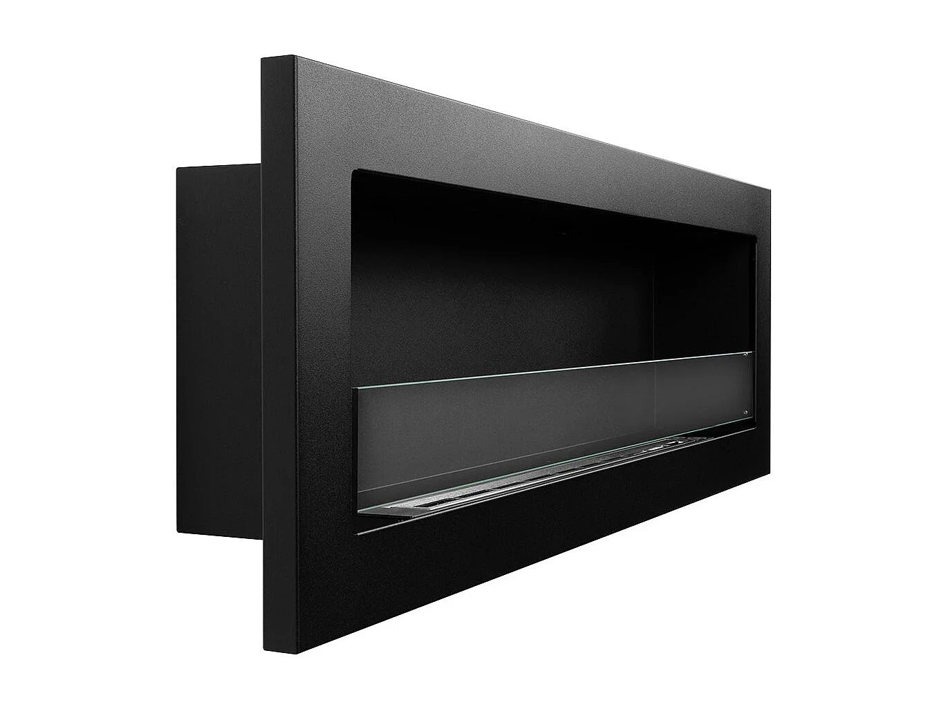 Cheminée bioéthanol murale encastrable 120x40 LIVORNO 120 Noir