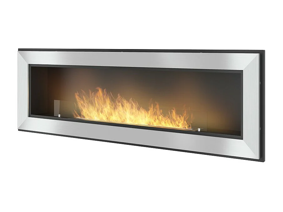 Caminetto a Bioetanolo Frame 1500 Inox SimpleFire da incasso con Vetro