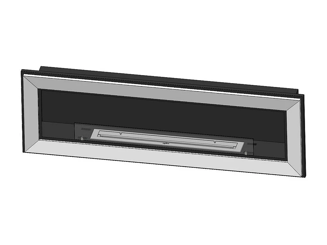 Caminetto a Bioetanolo Frame 1500 Inox SimpleFire da incasso con Vetro