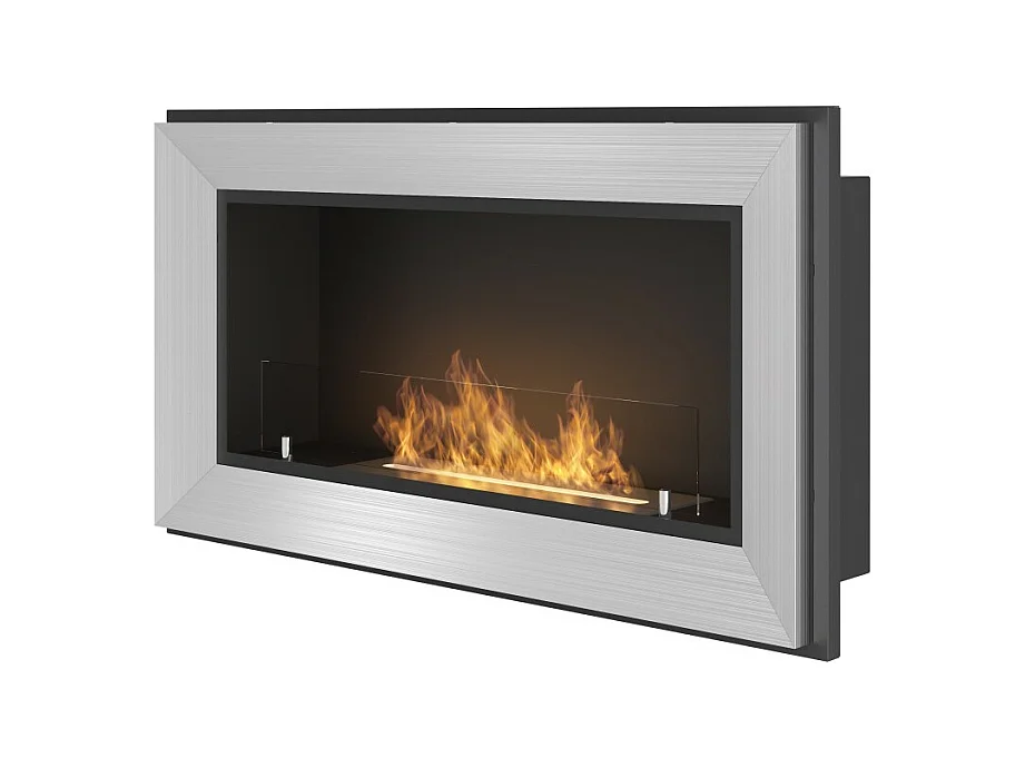 Frame 900 SimpleFire Einbau-Bioethanolkamin aus Edelstahl mit Glas