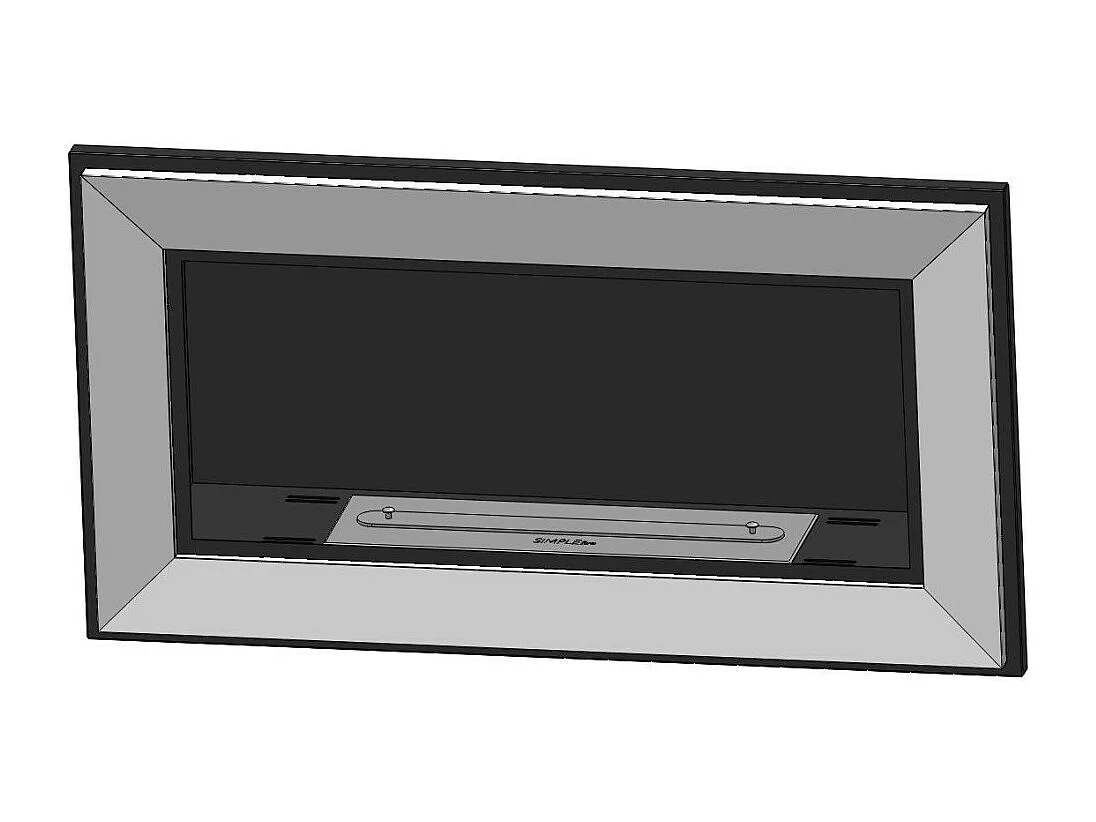 Frame 900 SimpleFire Einbau-Bioethanolkamin aus Edelstahl mit Glas