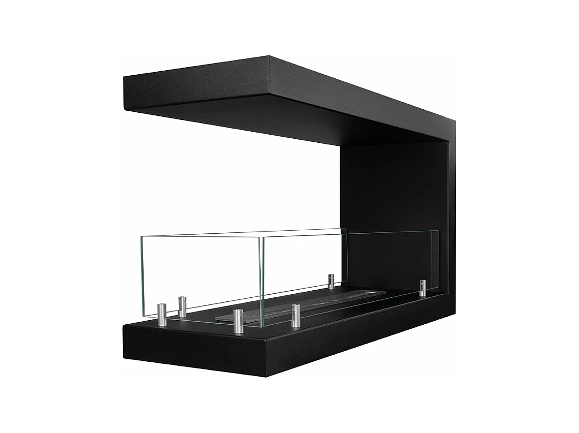 Cheminée bioéthanol encastrable Cheminée bio 3 faces 3 faces 90x50 MARATEA 90