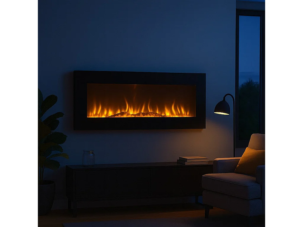 Cheminée électrique cheminée murale DALLAS L127xP 11xH50