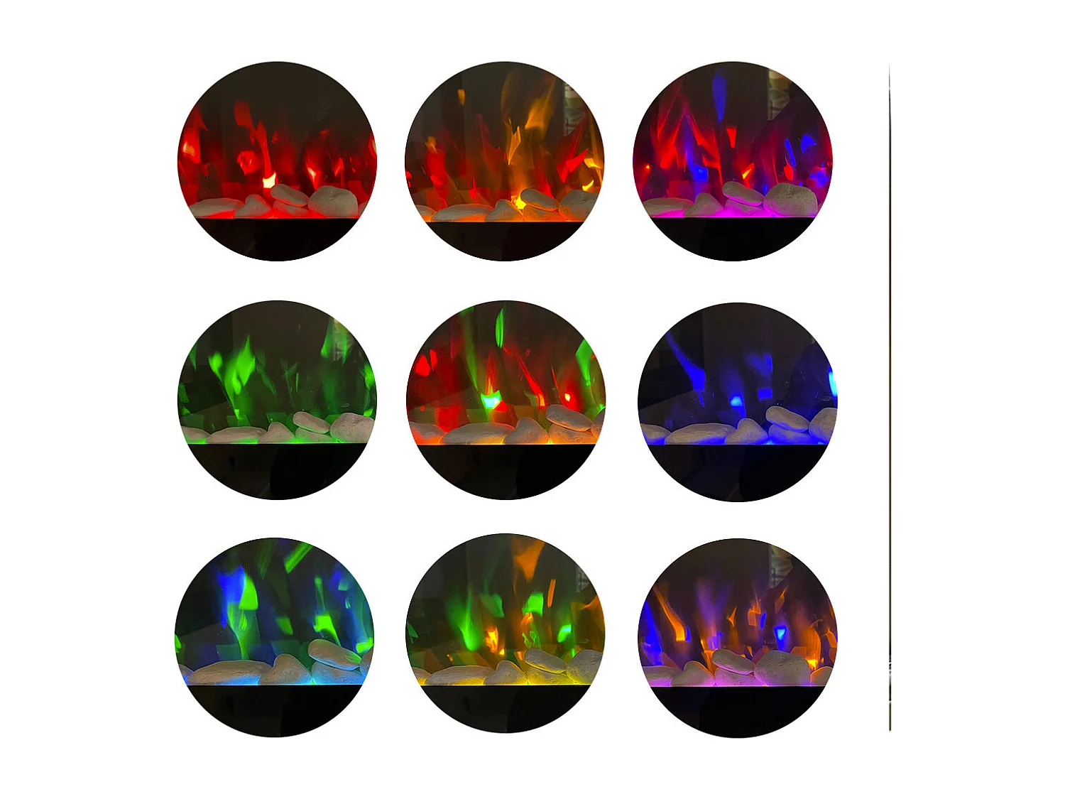 Cheminée électrique cheminée murale DALLAS L127xP 11xH50