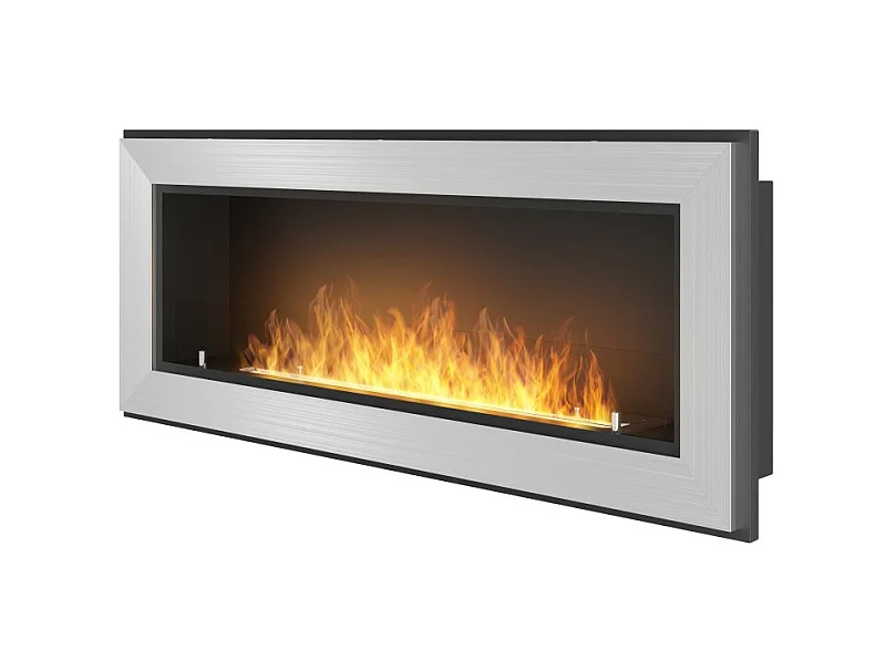Frame 1200 SimpleFire Einbau-Bioethanolkamin aus Edelstahl mit Glas