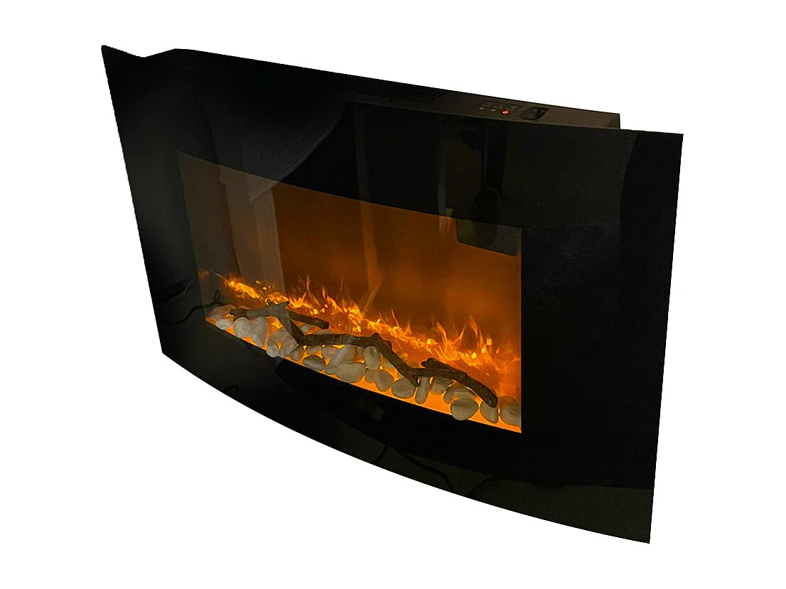 Elektrischer Kamin Wandkamin SAN DIEGO L88,5 x T13,5 x H56