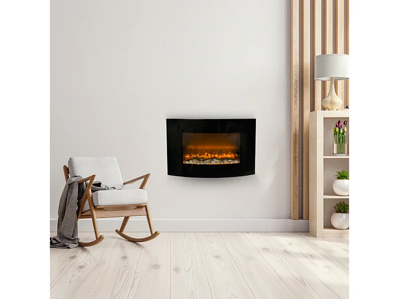 Elektrischer Kamin Wandkamin SAN DIEGO L88,5 x T13,5 x H56