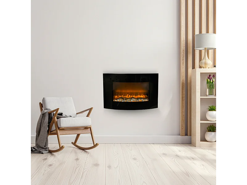 Elektrische haard wandhaard SAN DIEGO L88,5 x D13,5 x H56