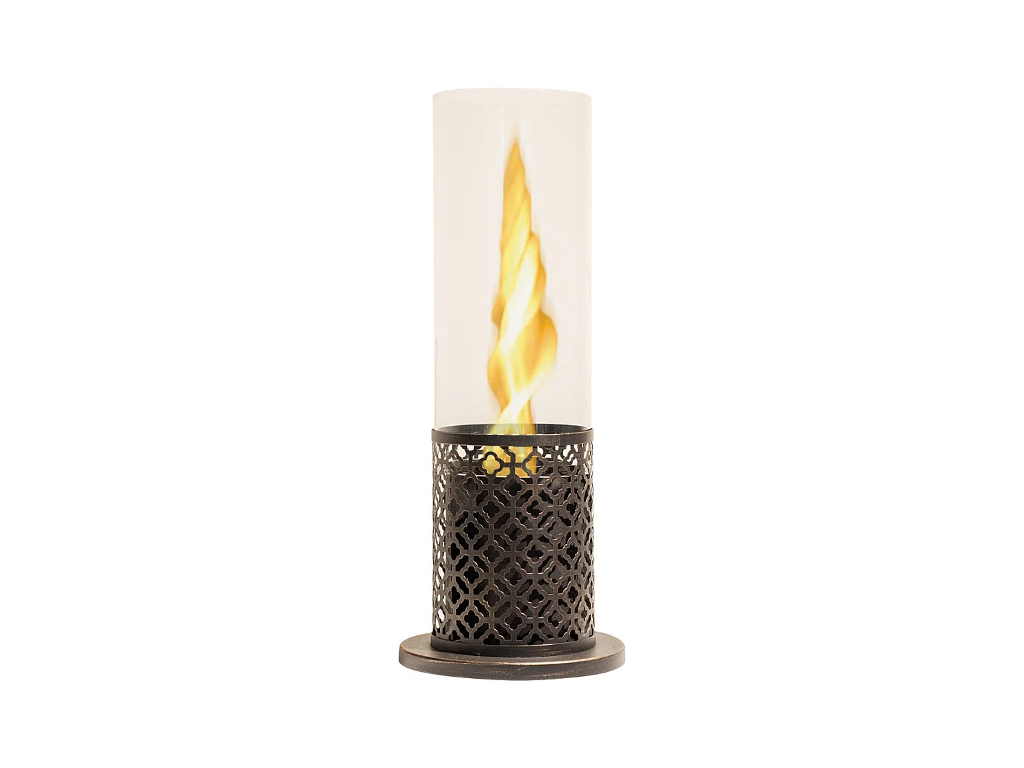 Cheminée Bioéthanol de Table Tolosa Noir Or D20 x H49,5