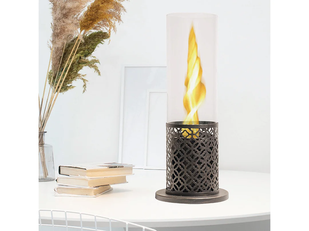 Bio-ethanol tafel biohaard TOLOSA Black Gold D20 x H49,5 intern extern