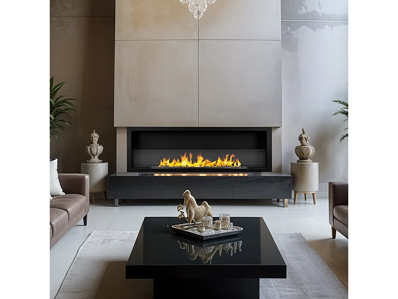 Cheminée bioéthanol murale encastrable biocheminée 120x40 FURORE 120