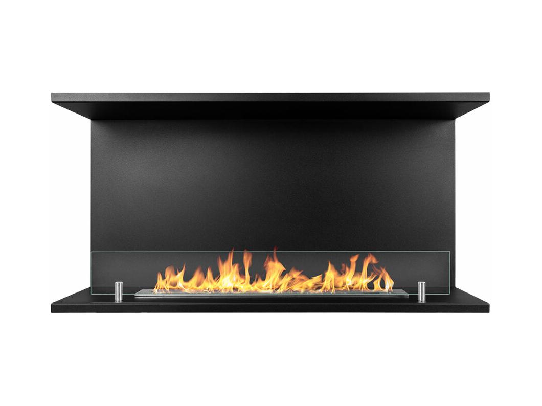 Chimenea de bioetanol empotrada Biochimenea trifacial con 3 lados abiertos 90x45 TREVI 90