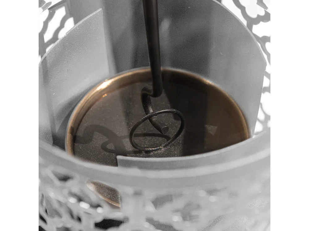 Cheminée bio de table au bioéthanol TOLOSA Blanc D20 x H49,5 interne externe