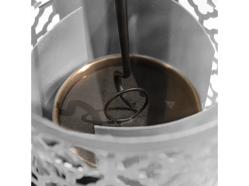 Cheminée bio de table au bioéthanol TOLOSA Blanc D20 x H49,5 interne externe