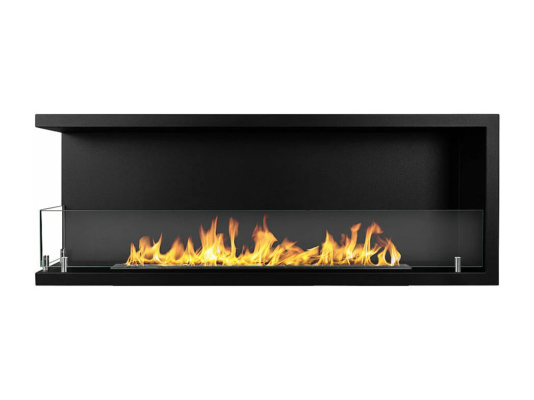 Cheminée bioéthanol encastrable d'angle biocheminée 120x45 SUTRI 120 SX