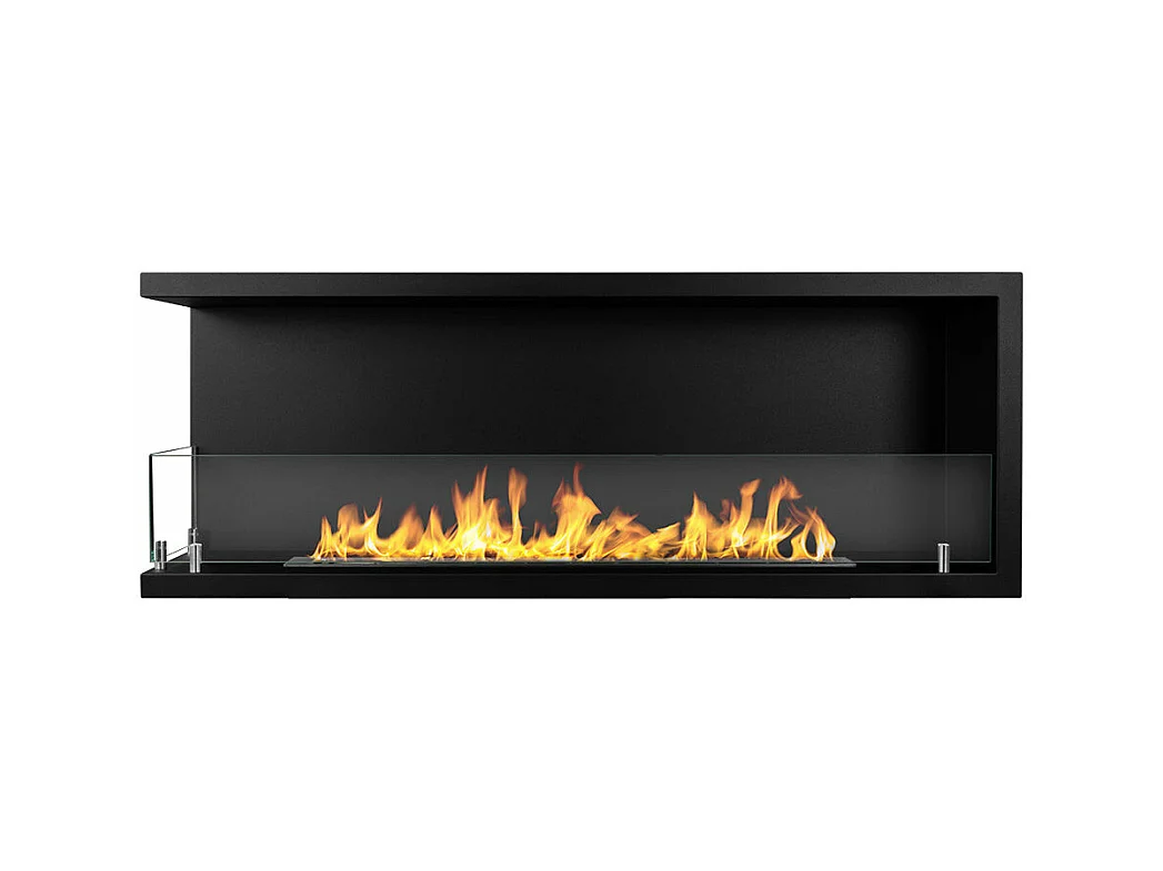 Eingebauter Bioethanol-Eckkamin 120x45 SUTRI 120 SX