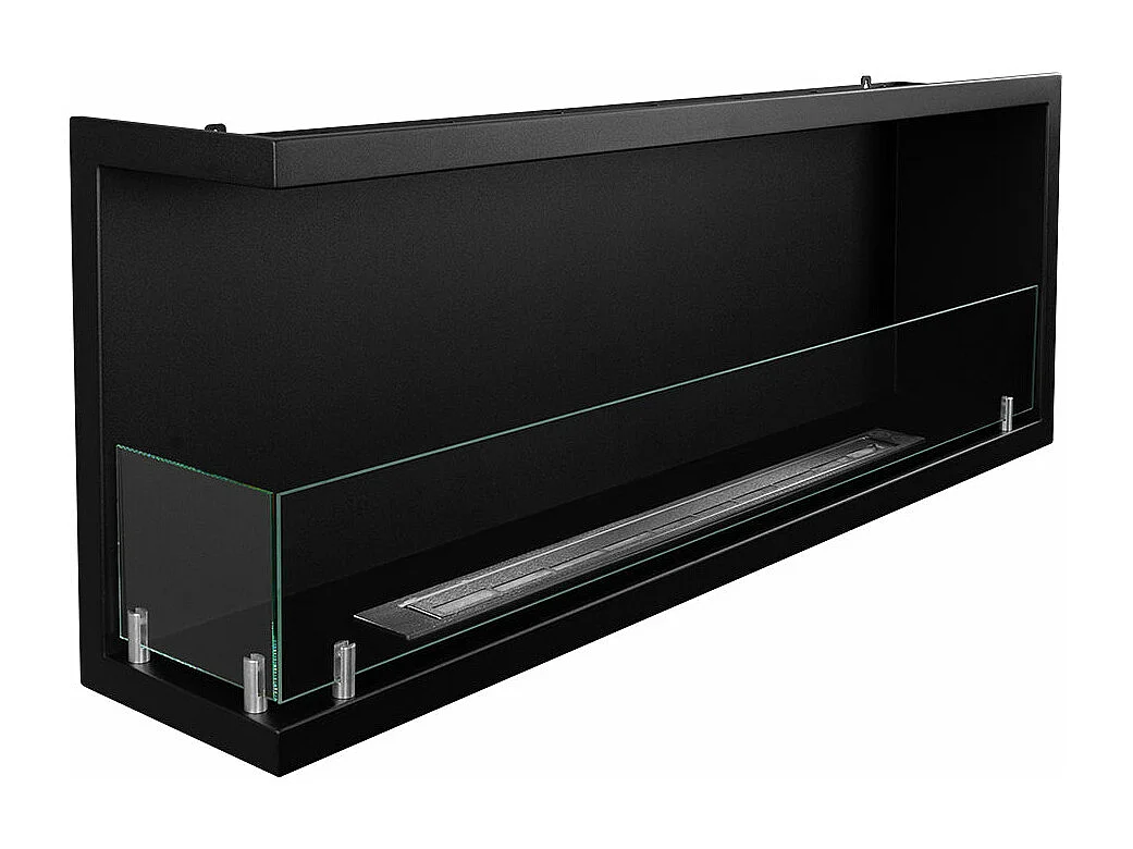 Cheminée bioéthanol encastrable d'angle biocheminée 120x45 SUTRI 120 SX