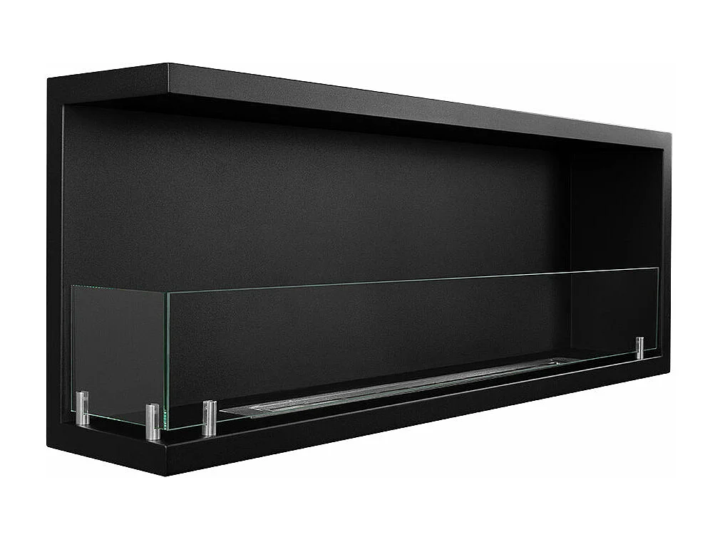 Cheminée bioéthanol encastrable d'angle biocheminée 120x45 SUTRI 120 SX