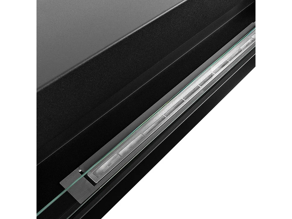 Cheminée bioéthanol murale cheminée bio 120x40 SIENA 120 Noir