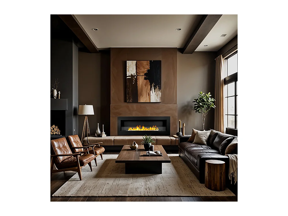 Wand-Bioethanolkamin Biokamin 120x40 SIENA 120 Schwarz