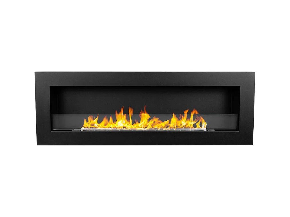 Wand-Bioethanolkamin Biokamin 120x40 SIENA 120 Schwarz