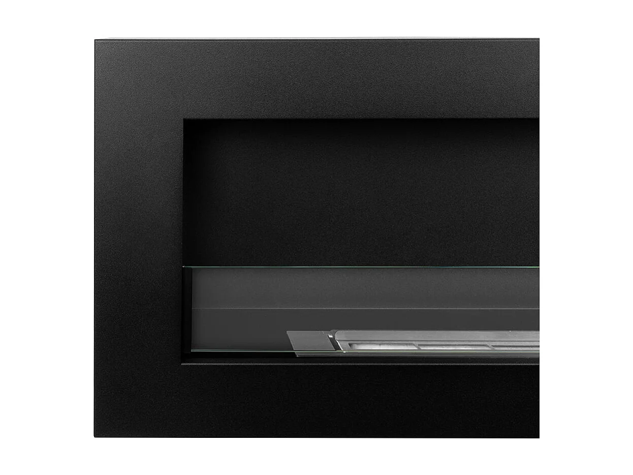 Cheminée bioéthanol murale cheminée bio 120x40 SIENA 120 Noir