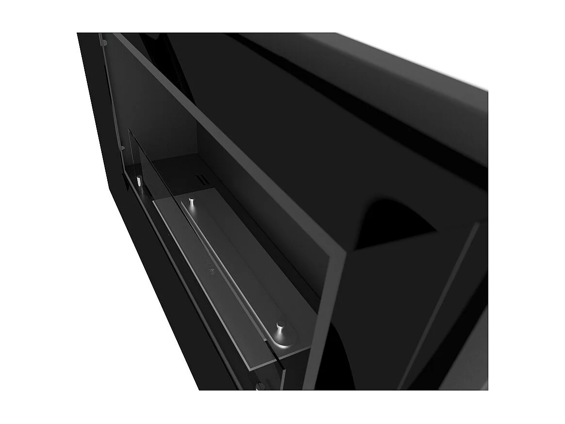 Cheminée au bioéthanol encastrable Frame 900 SimpleFire en blanc avec verre