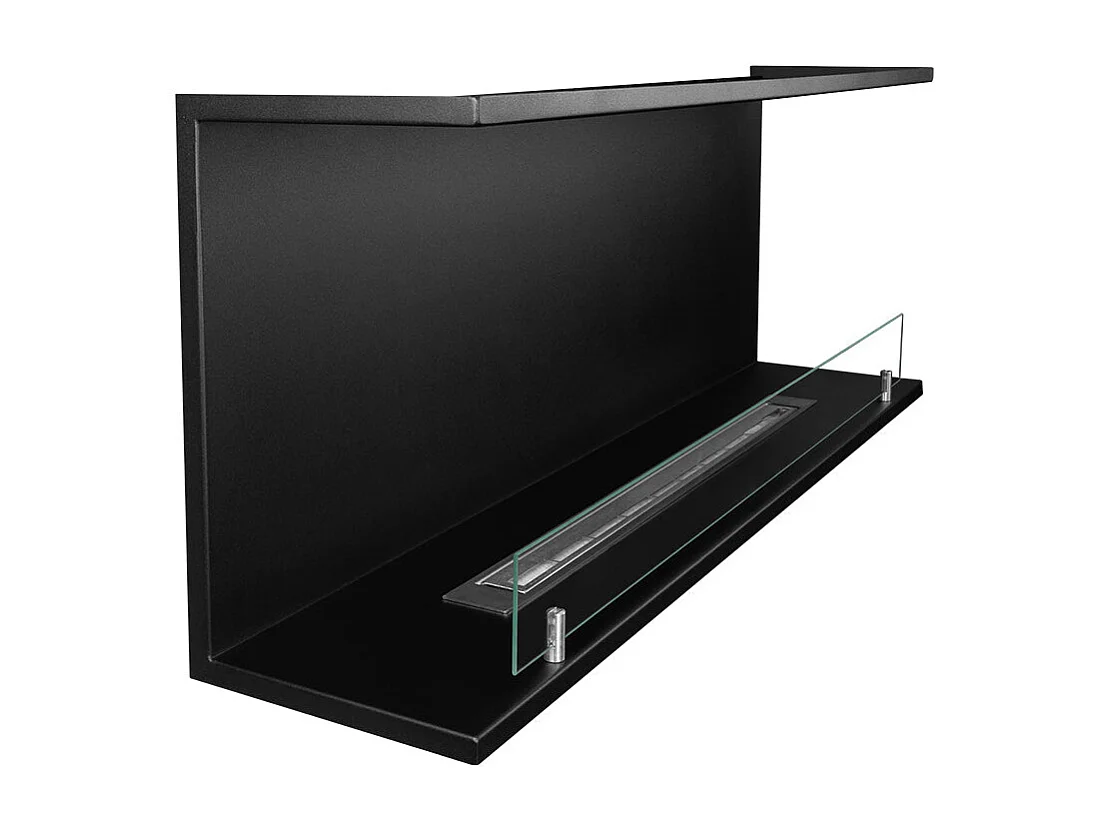 Cheminée bioéthanol encastrable Biocheminée trois faces avec 3 côtés ouverts 120x50 TREVI 120