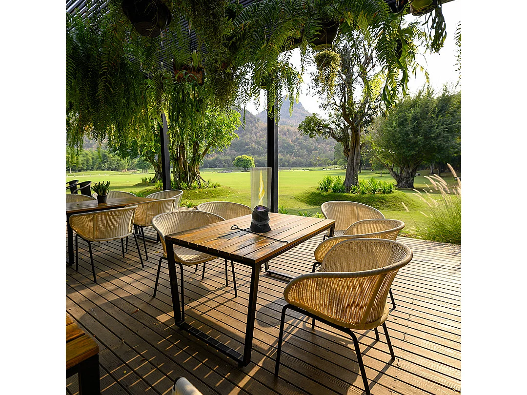 Bioethanol-Tisch-Biokamin NIZZA Schwarz D14,5 x H46,5 innen außen